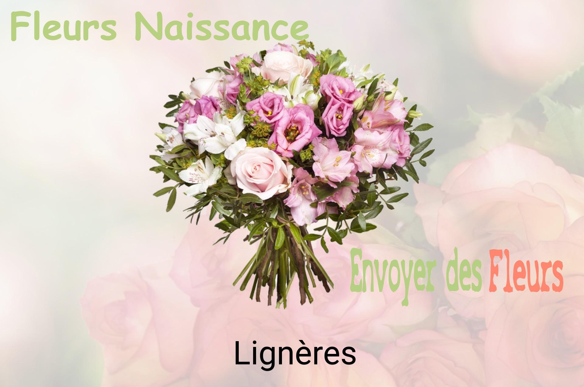 Bouquet de fleurs de naissance livré à Lignères